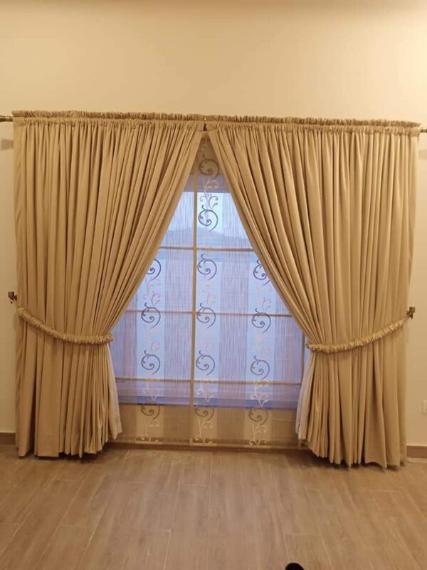 American double slide lenion & shafoon curtains